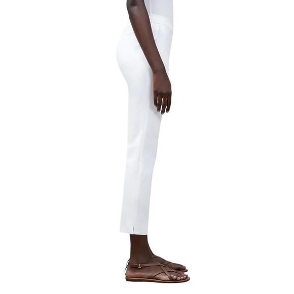 NEW LAFAYETTE 148 manhattan slim ankle pant in white - Picture 2 of 5